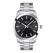 Tissot Gentleman 40mm T127.410.11.051.00 - bracciale e cassa acciaio - quadrante nero con datario